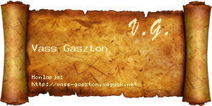 Vass Gaszton névjegykártya