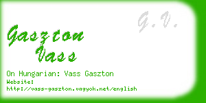 gaszton vass business card
